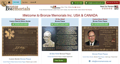 Desktop Screenshot of bronzememorials.net