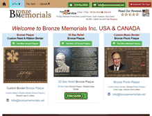 Tablet Screenshot of bronzememorials.net